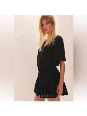 FREE PEOPLE Sutton Mini dress Chic Black Dress M